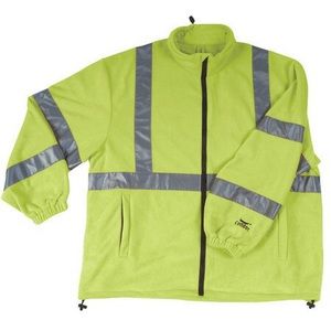 Men's Condor Fleece Safety Jacket Neon Reflective Material Size XXXL